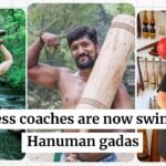 Los entrenadores de fitness Look ahora están balanceando Hanuman Gad